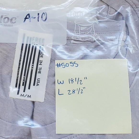 Free People Tunic Tee Short Sleeve USA light Grey Cotton Oversized Boho M (A-10) - Picture 9 of 9